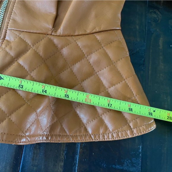 New York & Company Women’s Faux Leather Moto Peplum Jacket Size Medium - Picture 11 of 16